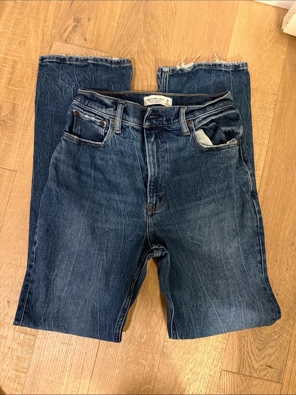 Abercrombie & Fitch Dark Blue Straight Leg Jeans